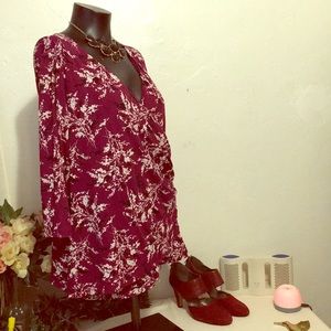 East 5th Women Gathered Side Floral Blouse